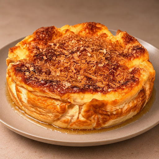 Coconut Protein Flan Medium (16 gr protein per portion |5 portions in a medium| Grass-fed whey protein)