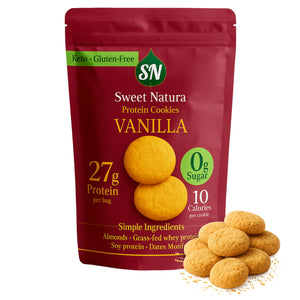 Vanilla grass-fed whey protein mini cookies (10 cal per cookie)