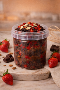 Dark Chocolate Strawberry Cake Jar