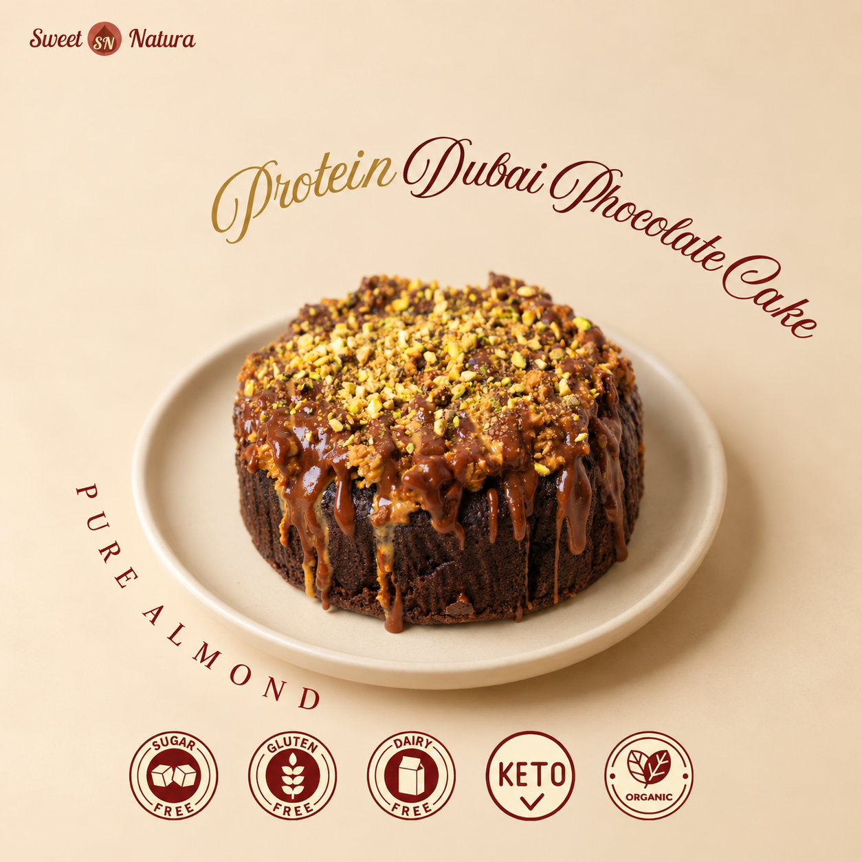 Mini Dubai Chocolate Cake (2 portions)