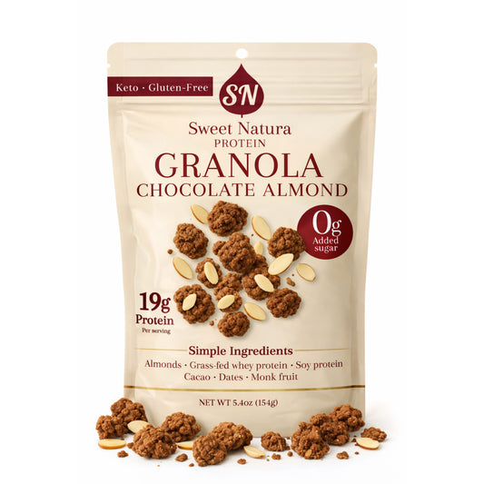 Chocolate grass-fed whey protein granola (100 cal per portion)