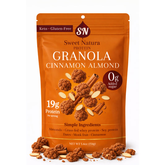 Cinnamon grass-fed whey protein granola (100 cal per portion)