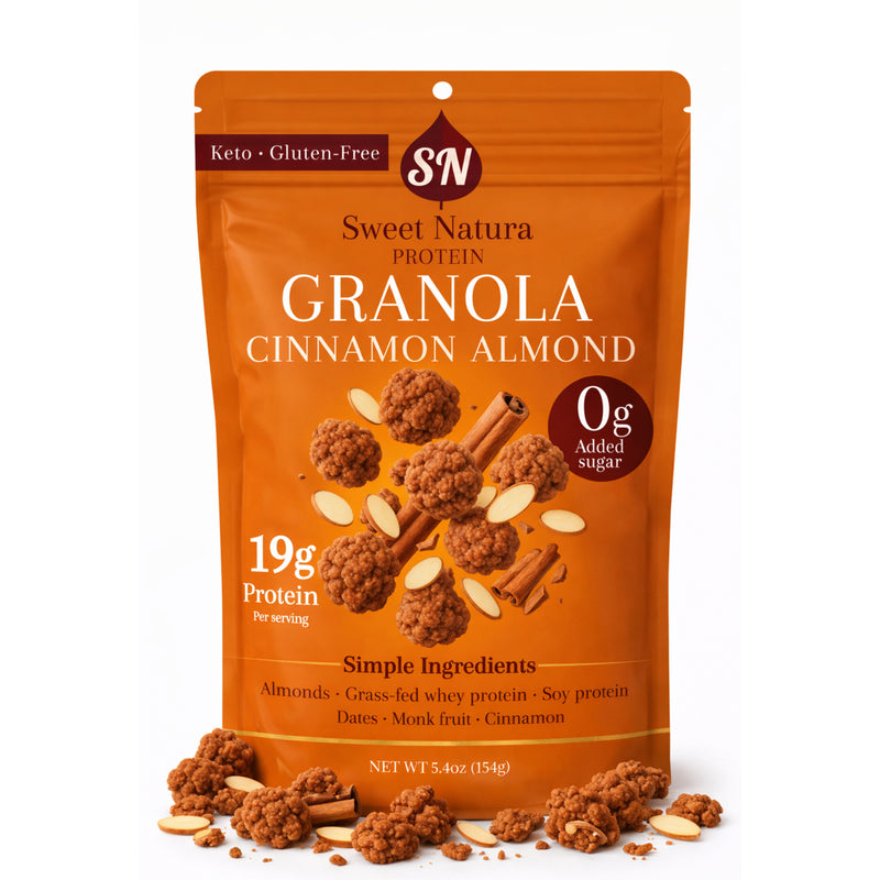 Cinnamon grass-fed whey protein granola (100 cal per portion)