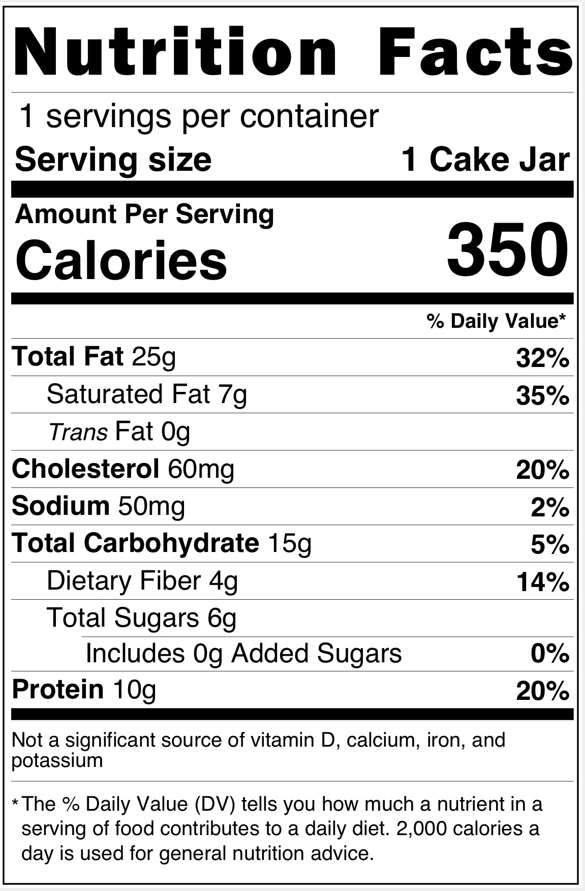 Coconut caramel Cake Jar