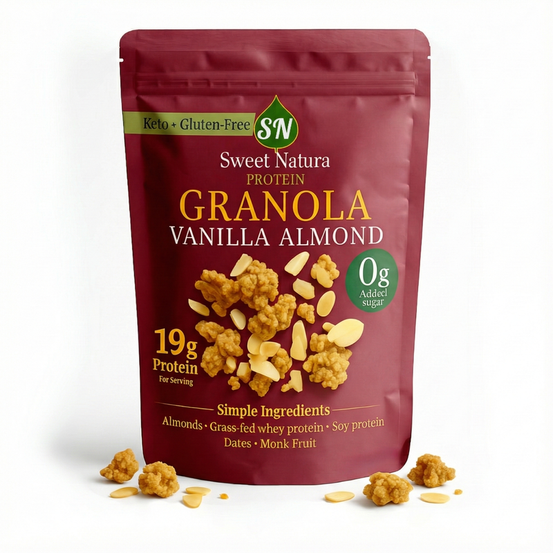 Vanilla grass-fed whey protein granola (100 cal per portion)