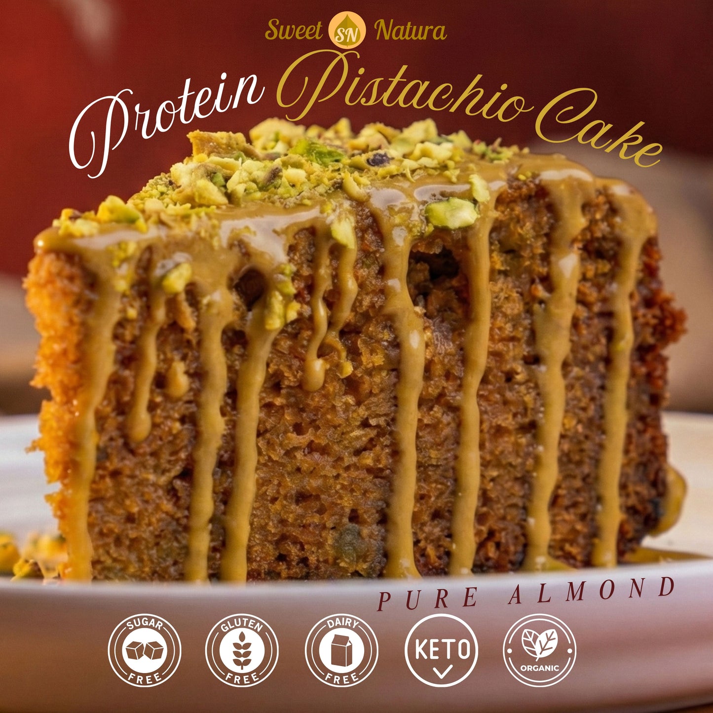 Protein Pistachio cake slice (only for pickup in Miami)