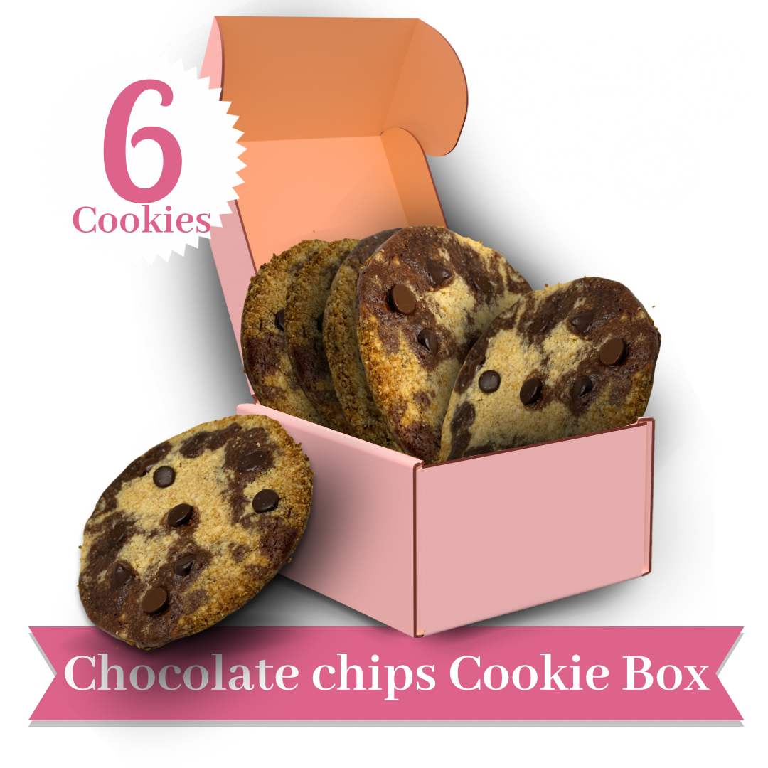 Keto-Vegan Chocolate Chips Cookie Box (6 Cookies)